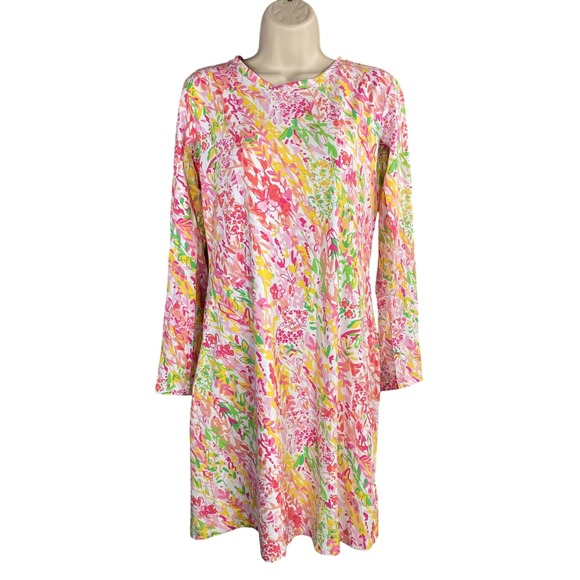 IBKUL Dress Medium Leopard Floral Print UPF Rash Guard Travel Golf Performance - Picture 1 of 8